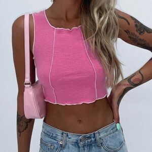 Princess Polly Christa pink crop top